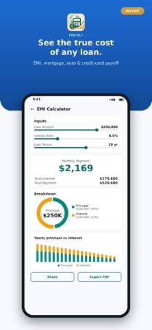 FinCalc: EMI Calculator Screenshot 5 of 7