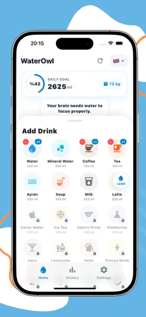 WaterOwl: Drink Water Reminder screenshot 2