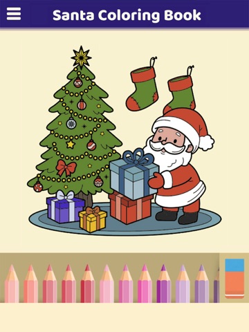 Santa Coloring Book iPad screenshot