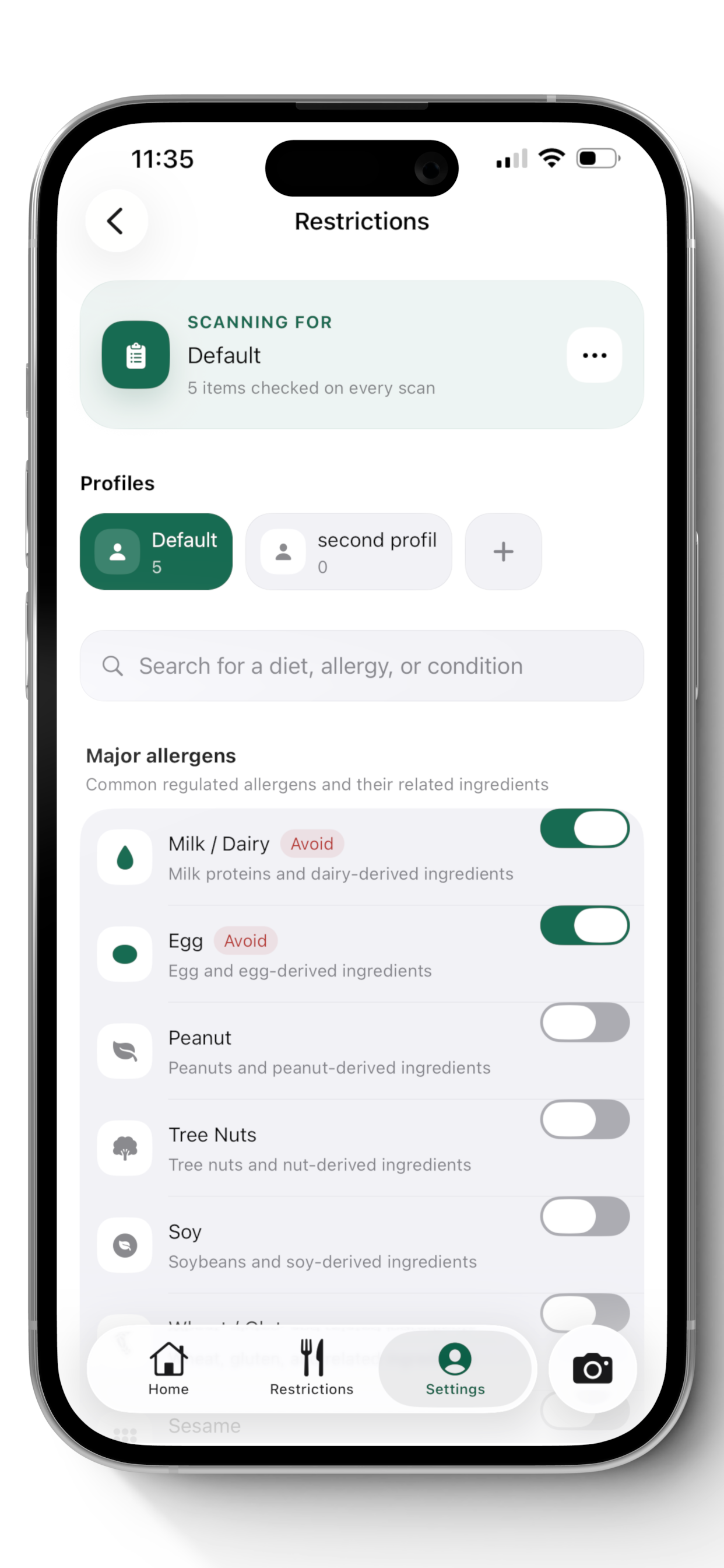 Allerra: Food Allergy Scanner screenshot 4