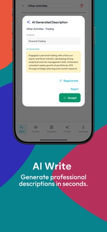Makeresume: AI Resume Builder Screenshot 2 of 10