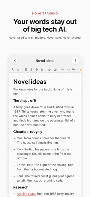 cDox: No-AI Docs and Sheets screenshot 1