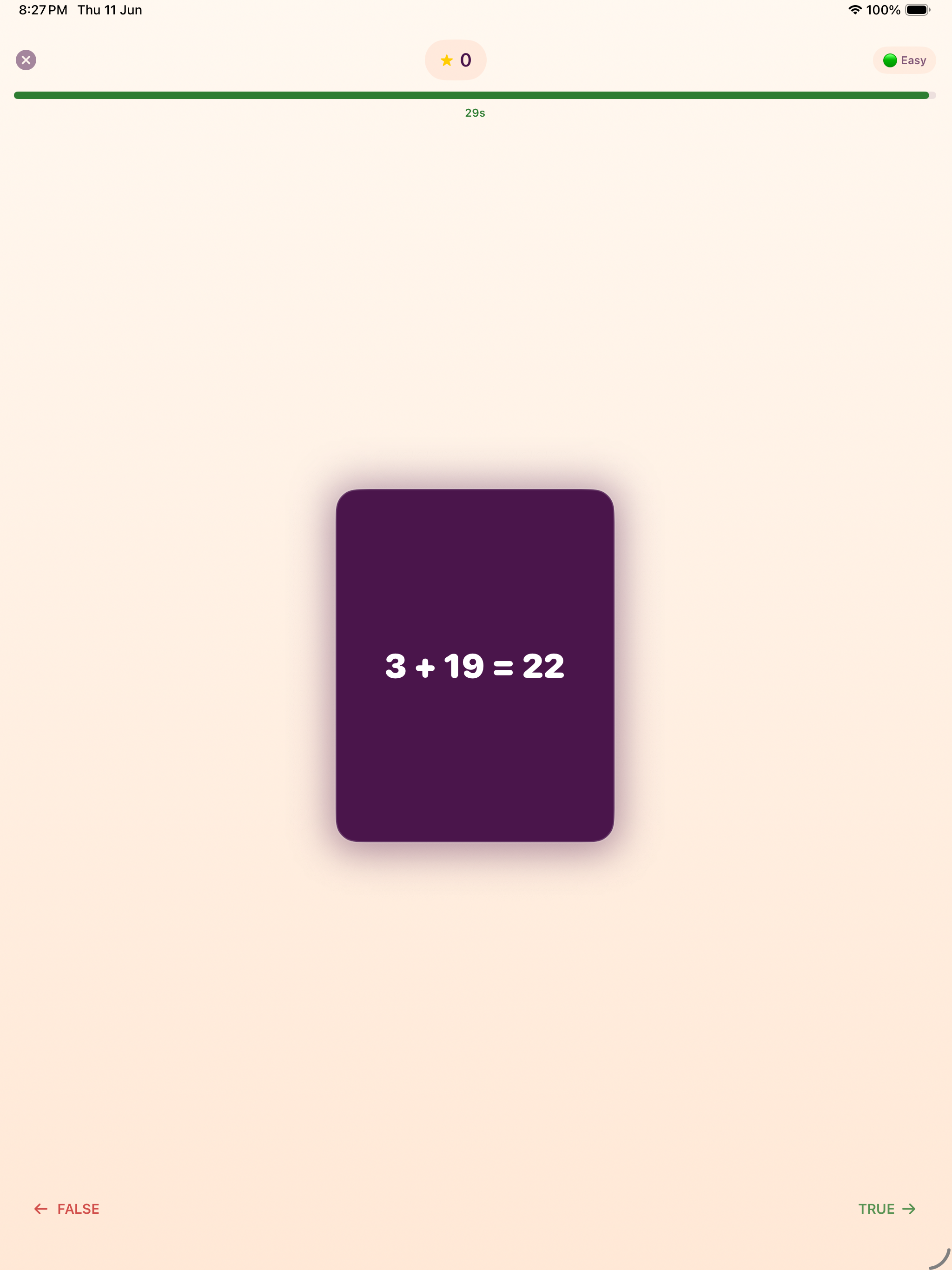 Swipe & Solve Math Puzzle