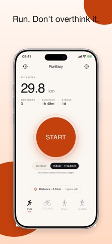 RunEasy - Simple Run Tracker Screenshot 1 of 5