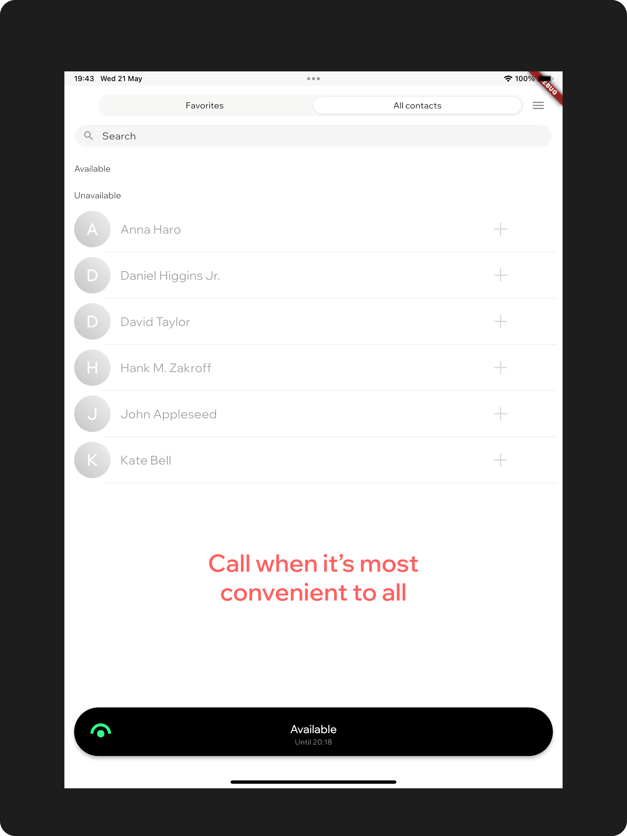 CatchApp | Availability Toggle