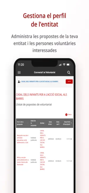 Connecta't al Voluntariat screenshot 1