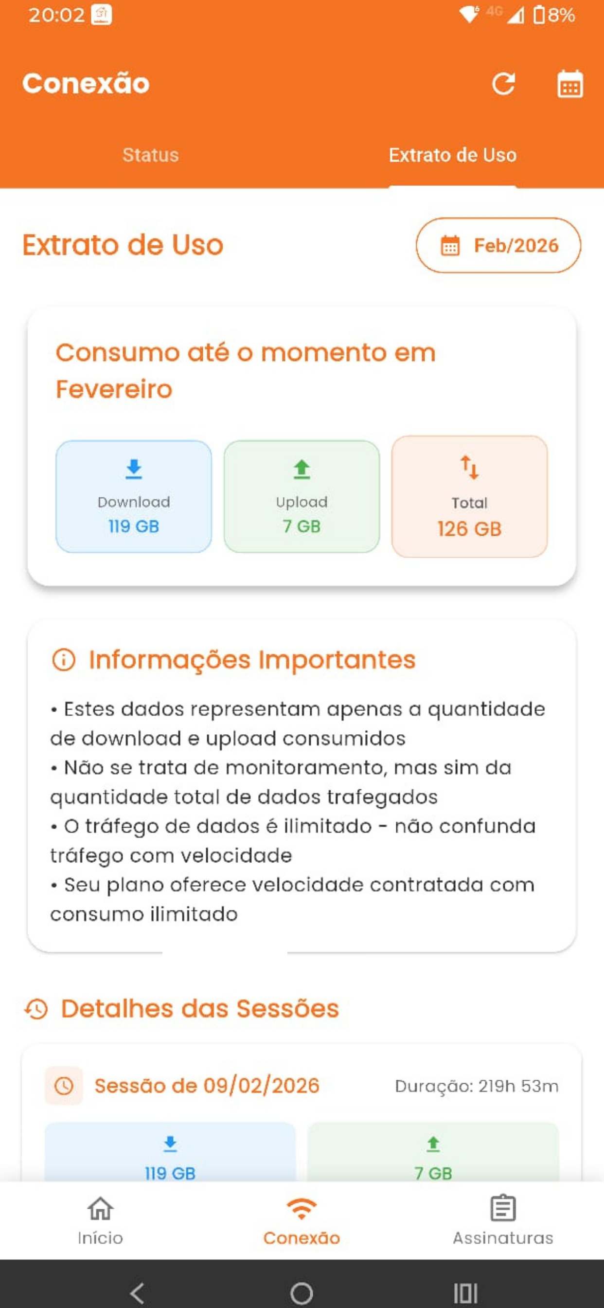 Minha Gigabyte-Internet