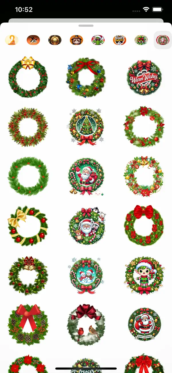 Screenshot #2 pour Merry Wreath Stickers