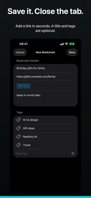 TresorLink: Private Bookmarks screenshot 2