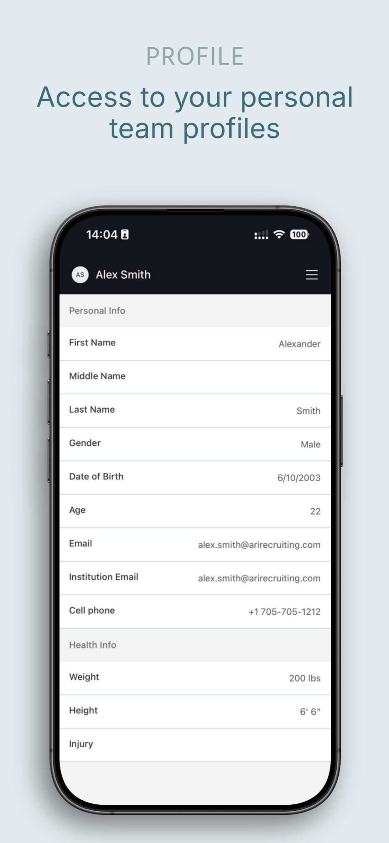 ARI Athletics Student App screenshot 5