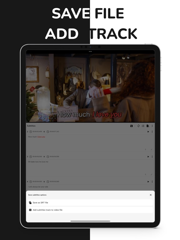 VidSub: Video Subtitle Creator iPad screenshot 4 - Photo & Video app