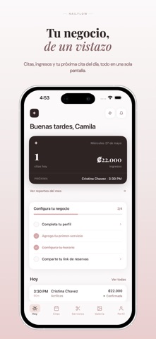 NailFlow: Gestión de salón iPhone screenshot