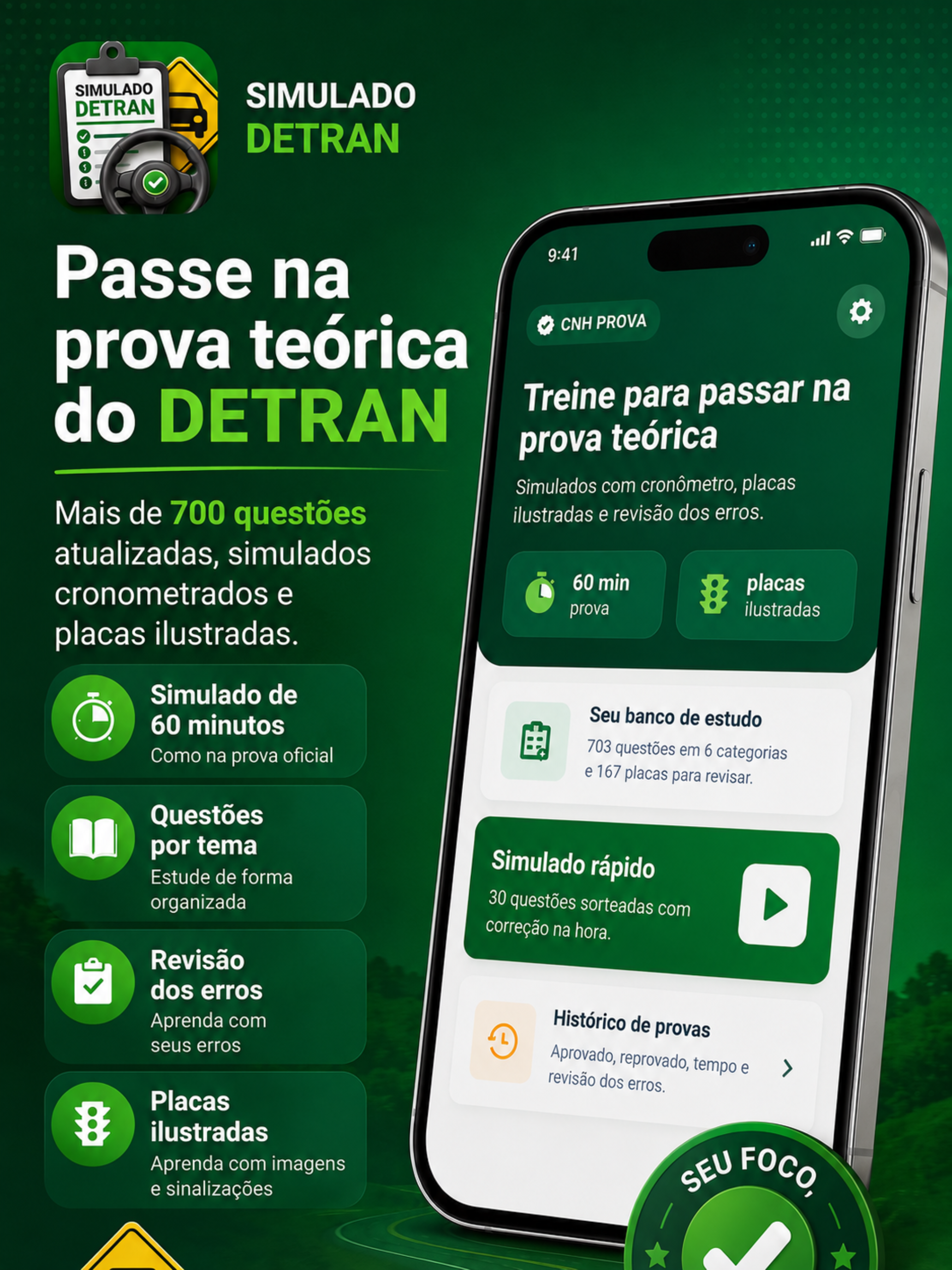 Simulado CNH Detran 2026 screenshot 5