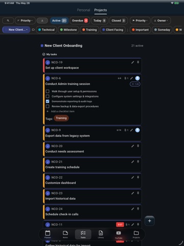Focal Point Productivity iPad screenshot