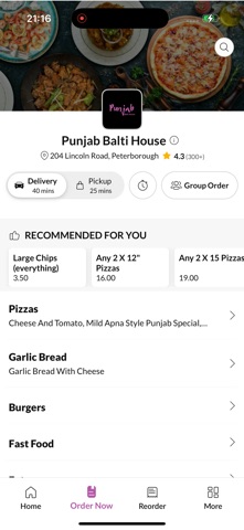 Punjab Balti House iPhone screenshot