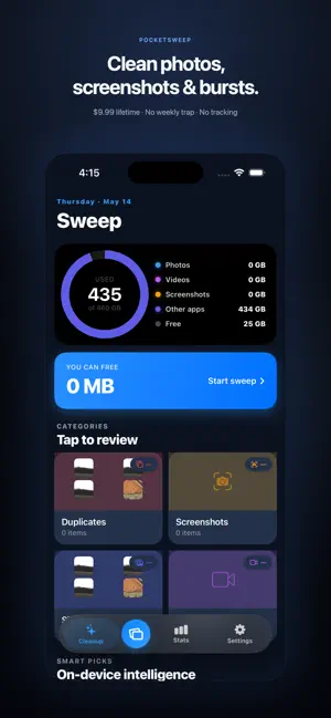 Pocketsweep: Photo Cleaner screenshot 1