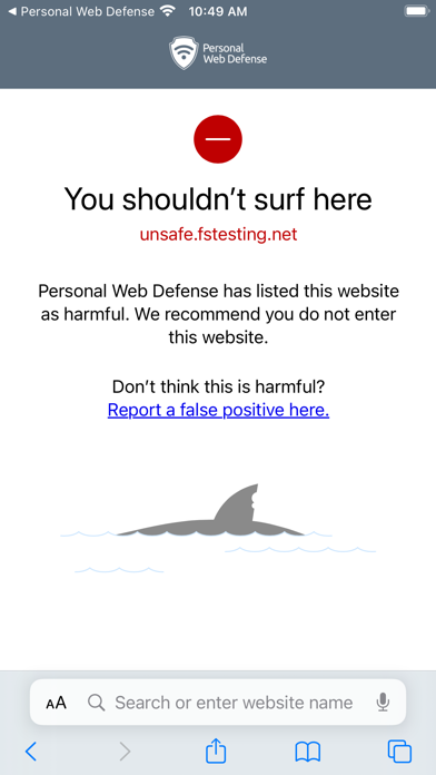 Personal Web Defense iPhone screenshot 5 - Utilities app