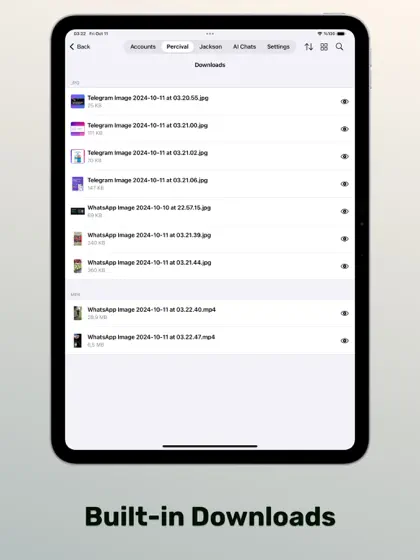 Messengers: 2nd Web Chat App on iPad, screenshot 5