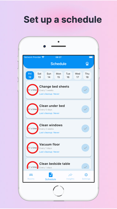 Natty: House Cleaning Schedule Screenshot