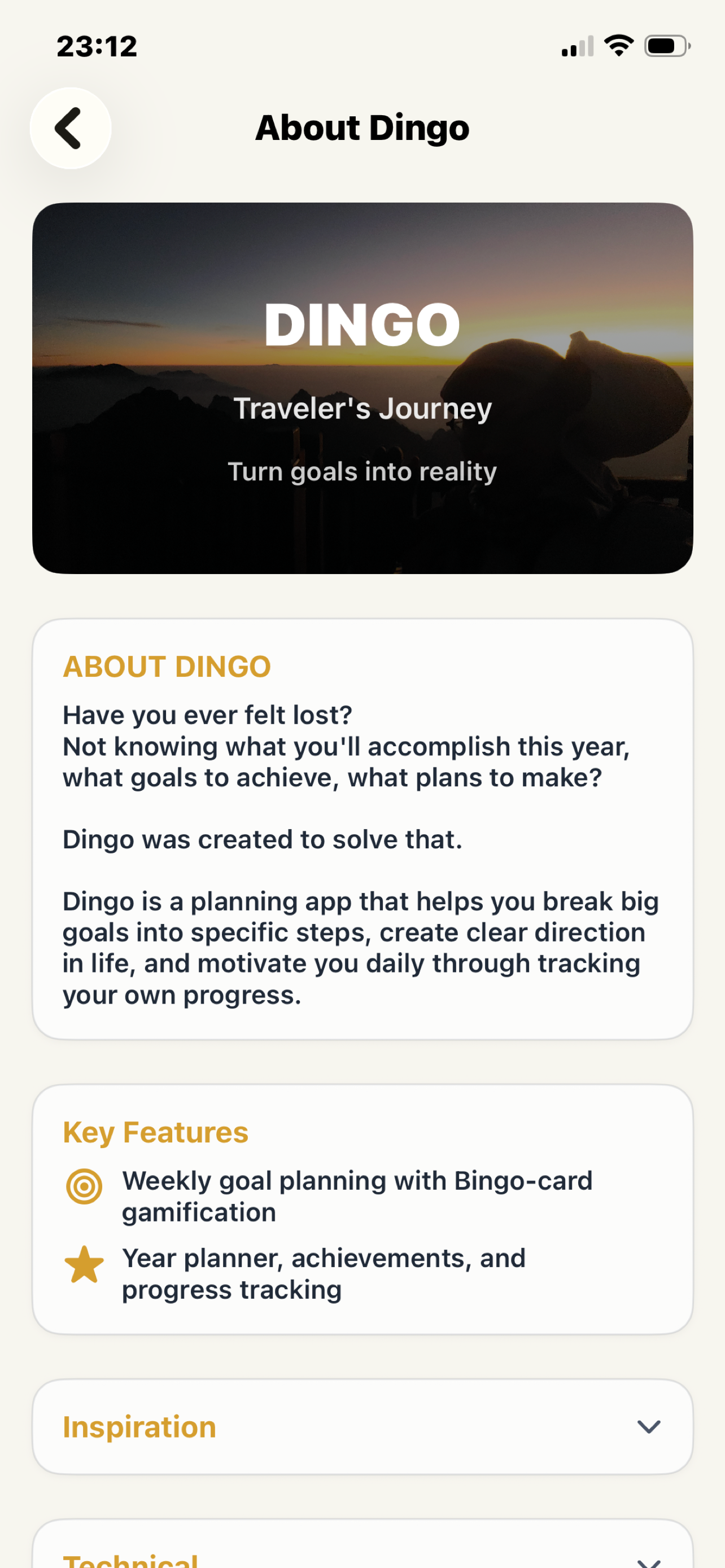 Dingo - Goal Planner
