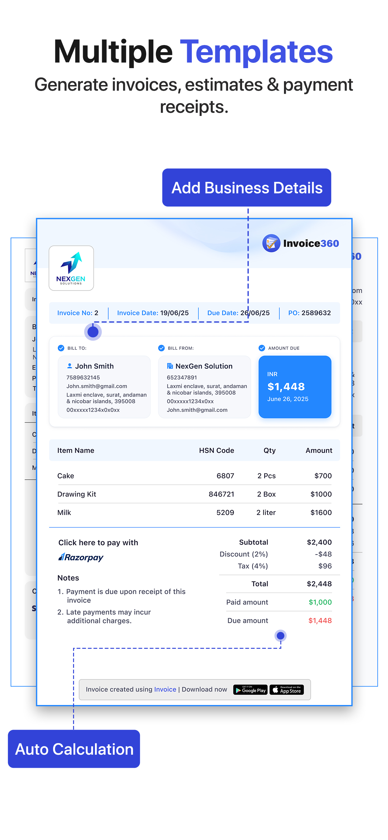 Invoice Maker - Billing App