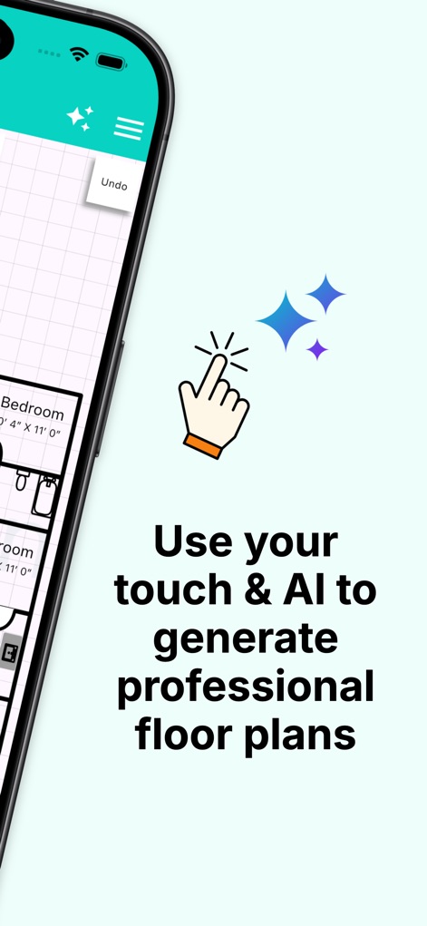 DrawPlan - This tool leverages intuitive touch input and intelligent AI assistance to streamline the generation of professional floor plans.