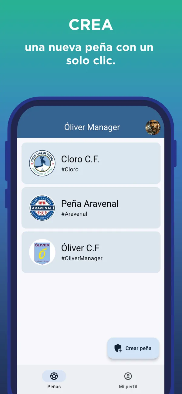 Screenshot #1 pour Oliver Manager - Gestor Peñas