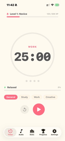 FocusXP: Pomodoro Timer & Lofi screenshot