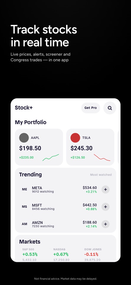 StockPlus: AI Congress Tracker screenshot 1
