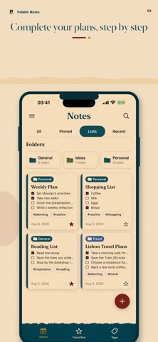 Fobble Notes iPhone screenshot