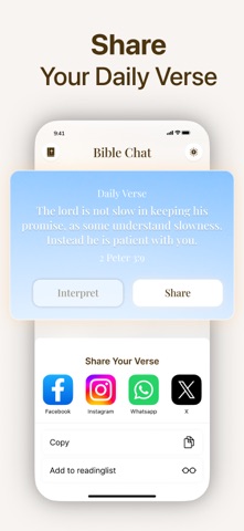 Bible Chat: Daily Verse iPhone screenshot