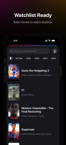 Movfolio - Movie Log & Scanner iPhone screenshot