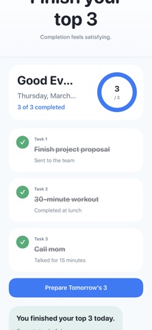 ThreeToDoDaily screenshot