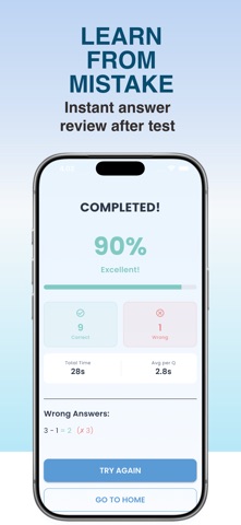 QuickMath: Speed Test Practice screenshot