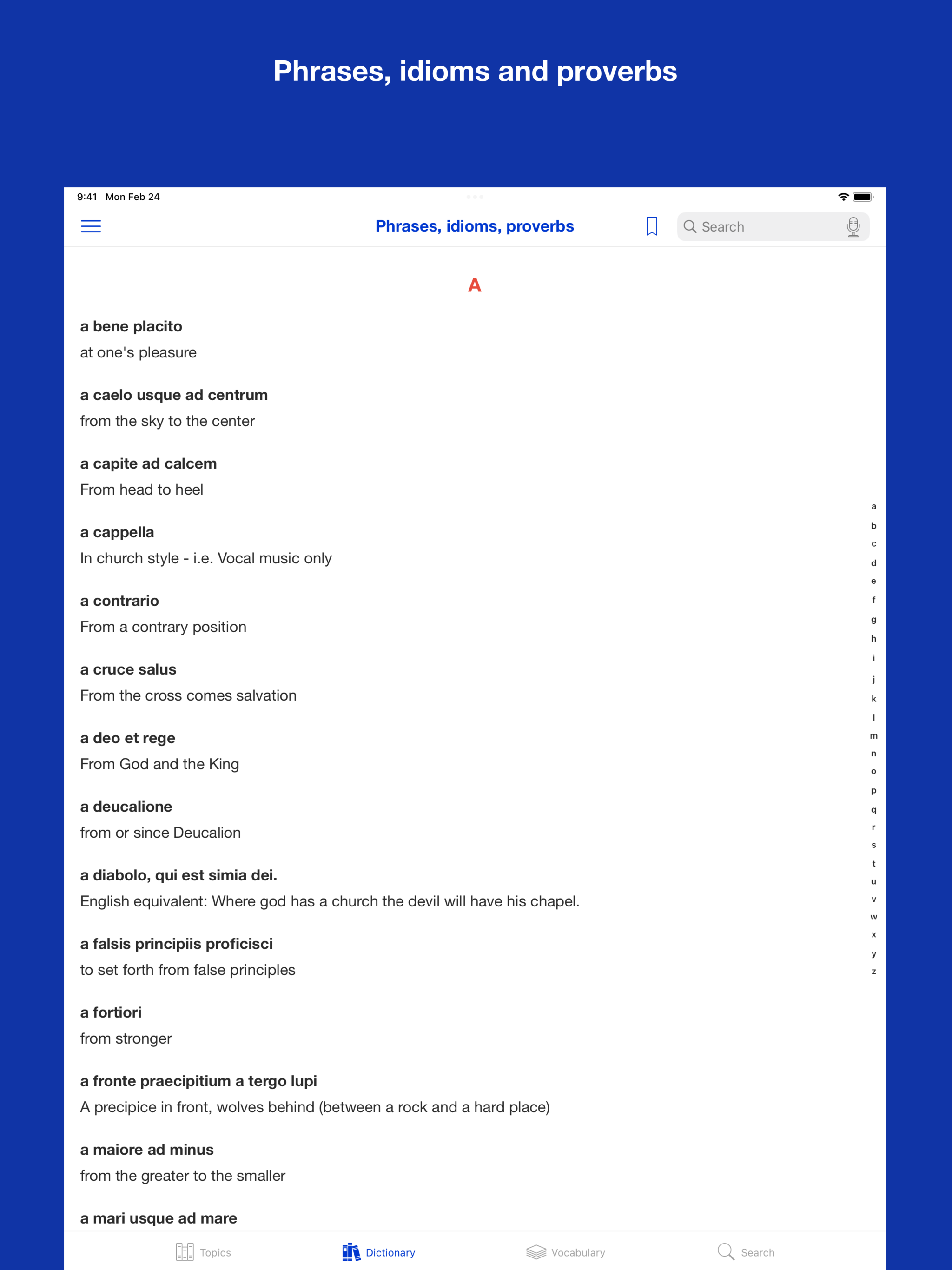 Latin phrases and vocabulary screenshot 15