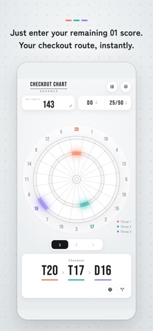Checkout Chart Advance: Darts Screenshot 1 of 5