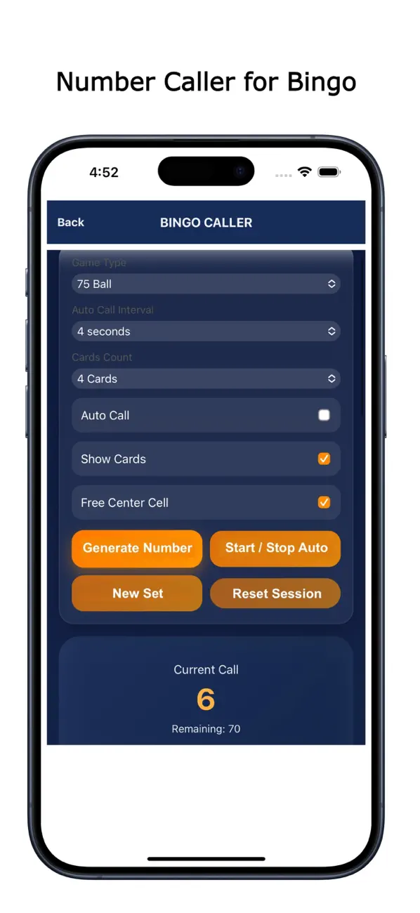 Screenshot #2 pour Bingo Caller & Number Picker