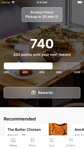 Bombay Palace To Go app screenshot