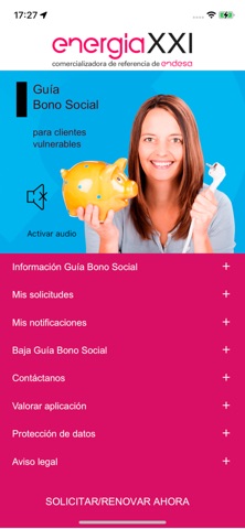 EnergíaXXI Guia Bono Social app screenshot