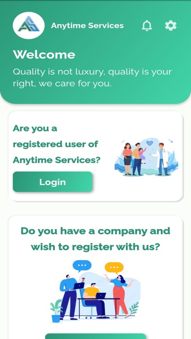 Anytime Services Screenshot
