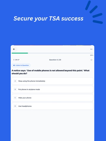 TSA CBT Test Coach iPad screenshot