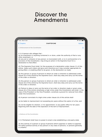 Ghanaian Constitution iPad screenshot