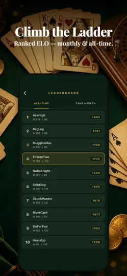 Captura de pantalla de CribDuel: Cribbage 1v1 en iPhone 4