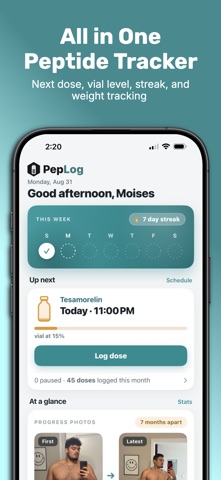 PepLog - Peptide Tracker Screenshot 1 of 5