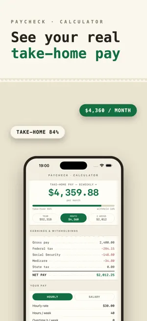 Paycheck Calculator Payroll US screenshot 1