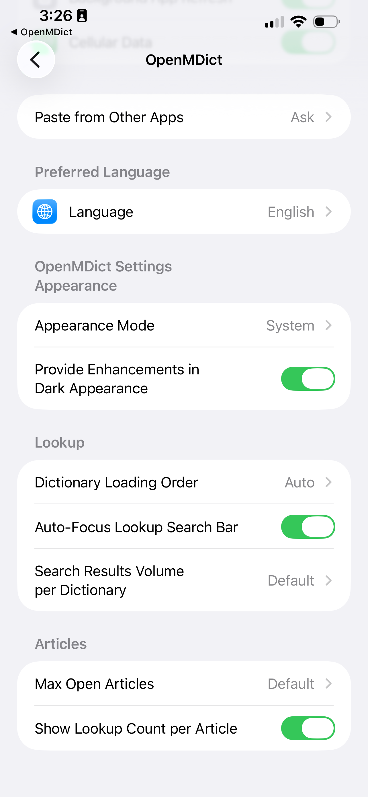 OpenMDict screenshot 5