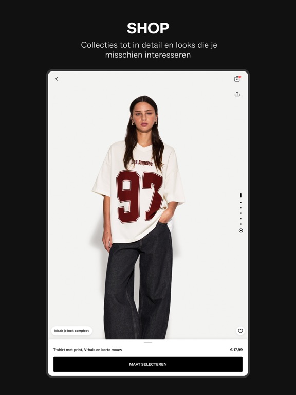 Bershka iPad app afbeelding 5