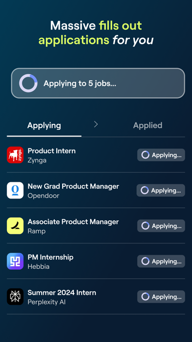 Massive: Swipe & Apply Screenshot