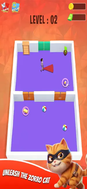 Cat Escape: Prankster Game screenshot 2