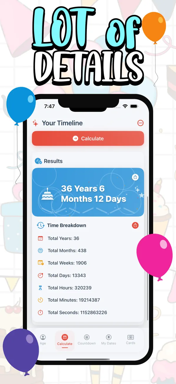 Screenshot #3 pour Age Calculator - Days Until